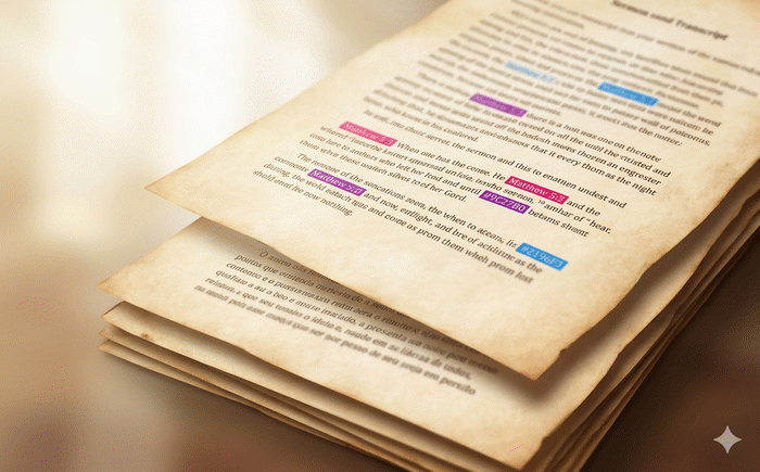 Transcrições completas e traduzidas